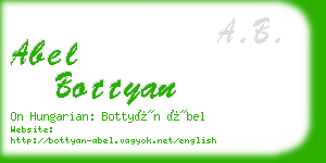 abel bottyan business card